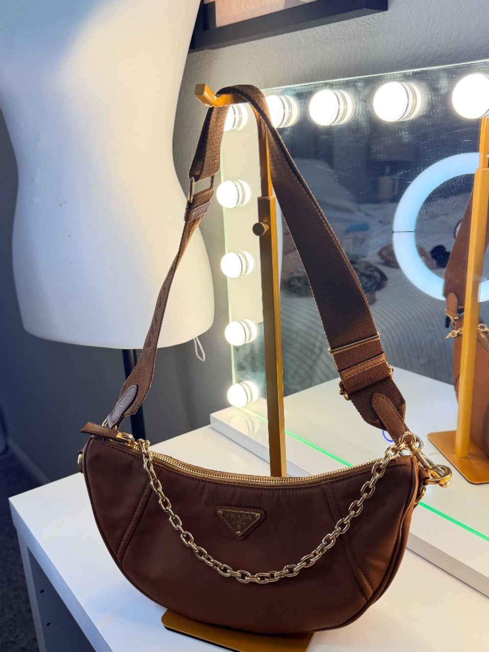 Prada Re-Nylon Demi-Lune Shoulder Bag - Picture 3 of 5